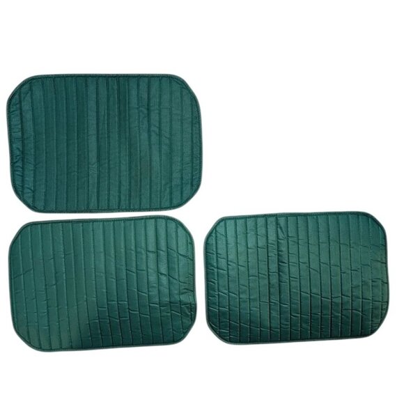 Set of 3 Vintage Quilted Puffy Solid Dining Table Placemats Cloth Retro 80s 90s - Picture 1 of 3